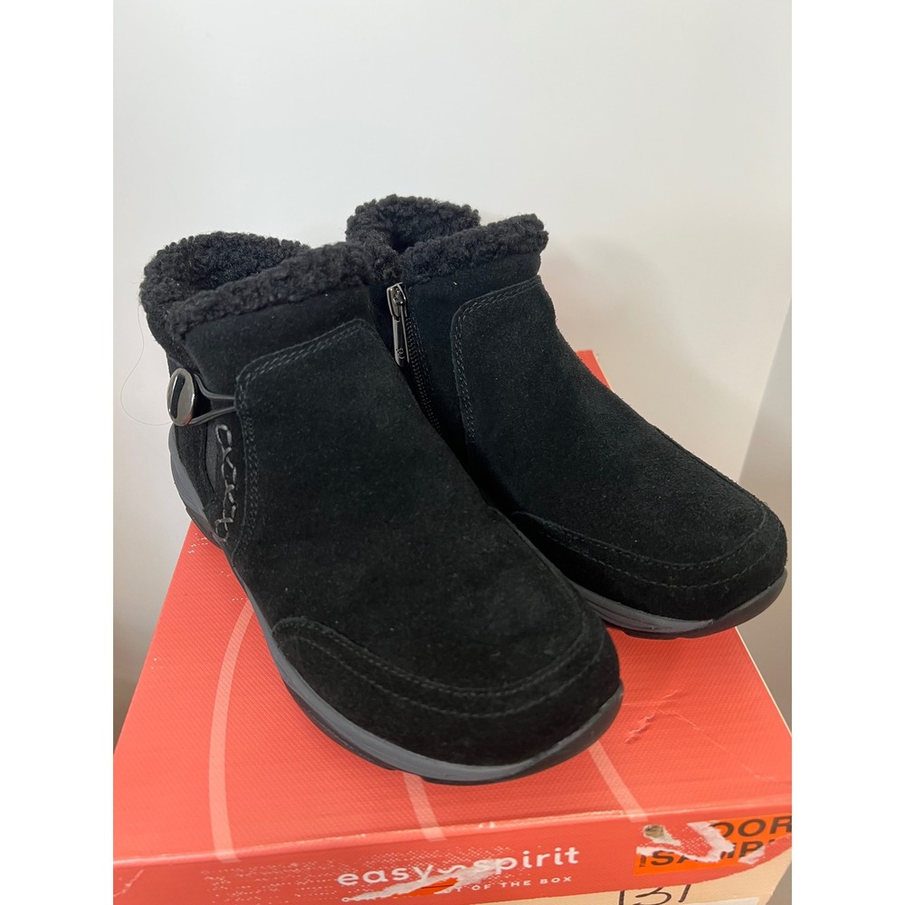 Easy Spirit Erique 9 Womens Black Suede Water Repellent Ankle Boots size 6M - Picture 5 of 12